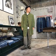 画像5: VINTAGE British Army グリーンデニムコート (5)