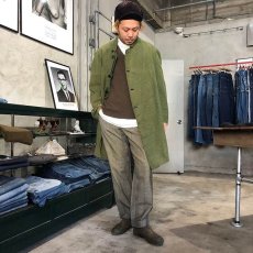 画像2: VINTAGE British Army グリーンデニムコート (2)