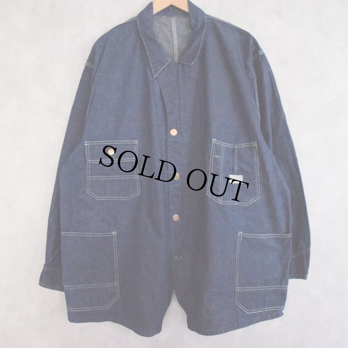 画像1: 40's HERCULES バーベルタグ フラッシャー付き Denim Coverall SIZE 50 (1)