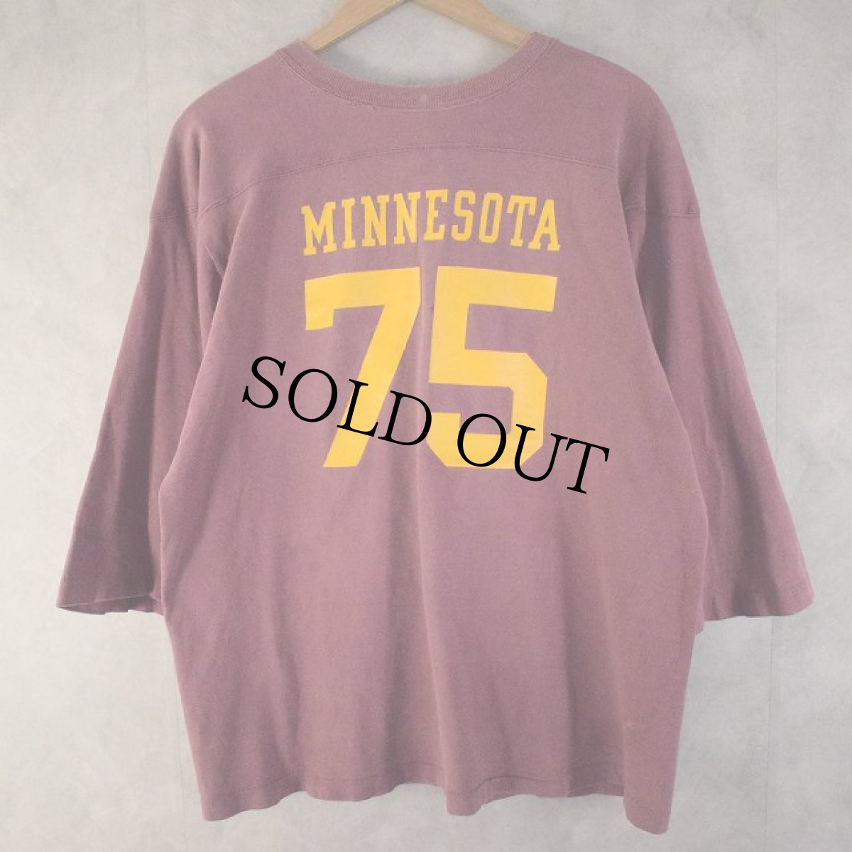 画像1: VINTAGE "MINNESOTA 75" Football T-shirt (1)