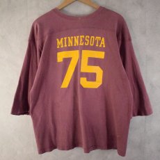 画像1: VINTAGE "MINNESOTA 75" Football T-shirt (1)