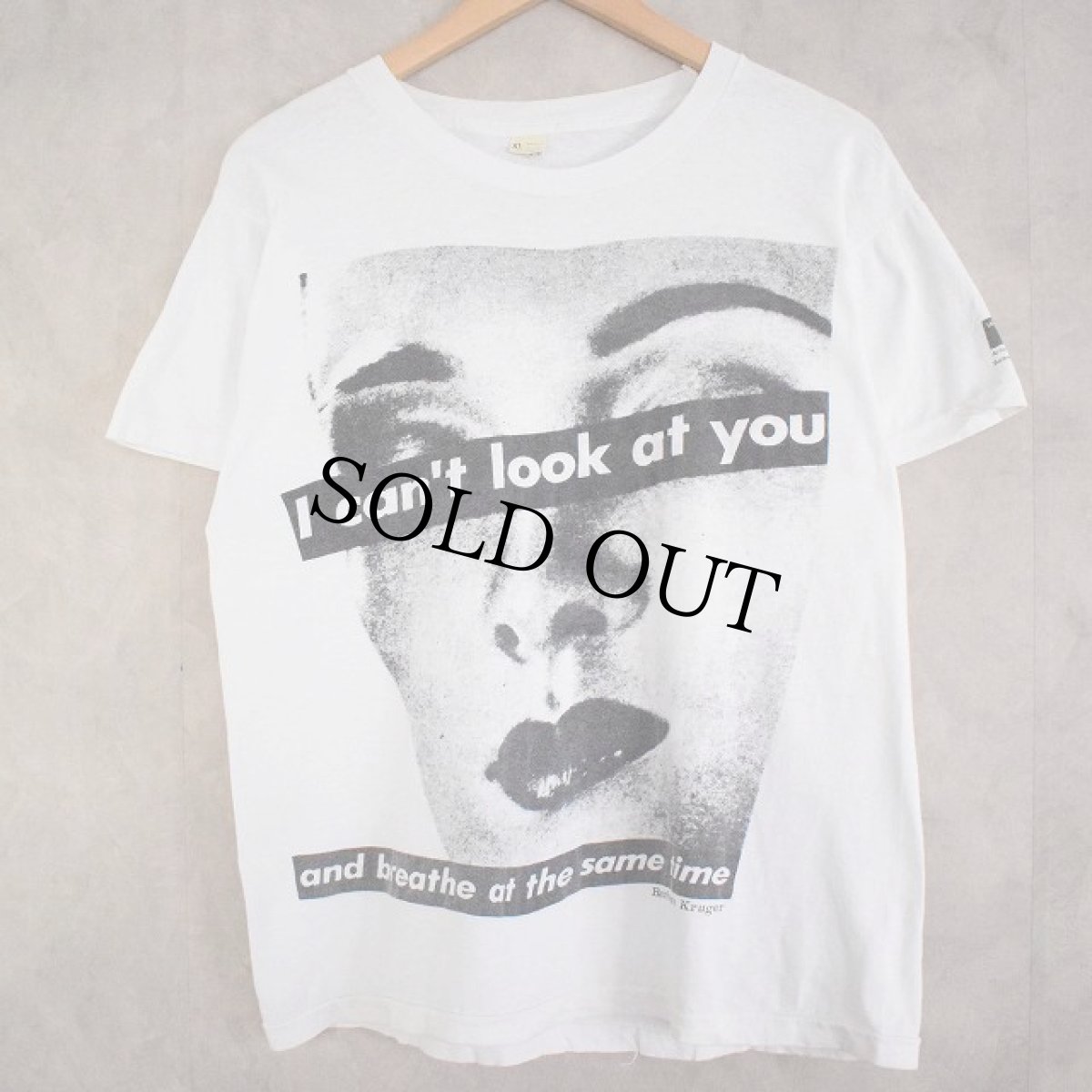 画像1: 80's Barbara Kruger USA製 "I can't look at you" Photo Print T-shirt XL (1)