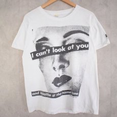 画像1: 80's Barbara Kruger USA製 "I can't look at you" Photo Print T-shirt XL (1)