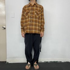 画像2: 60's PENDLETON USA製 チェック柄ウールシャツ L (2)