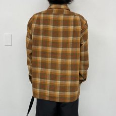 画像5: 60's PENDLETON USA製 チェック柄ウールシャツ L (5)