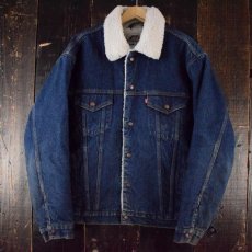 画像1: 90's Levi's USA製 デニムボアジャケット L (1)