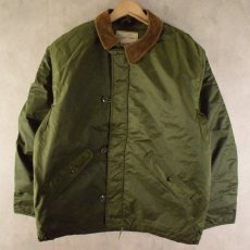 画像1: 80's U.S.NAVY A-1 Extreme Cold Weather Impermeable ナイロンデッキジャケット L (1)