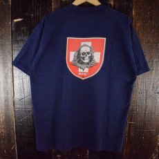 画像2: 90's POWELL USA製 "BONES" 覗き見スカル プリントTシャツ L (2)