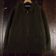 画像1: 90's STUSSY ウールスポーツジャケット M (1)