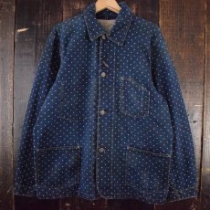 画像1: Double RL Supply Co. Indigo cloth USA製 変形ポケカバーオール  L (1)