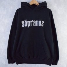 画像1: The Sopranos 映画ロゴプリント スウェットフーディ 2XL (1)