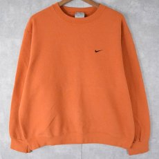 画像1: NIKE USA製 ロゴ刺繍スウェット L (1)