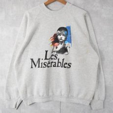 画像1: 90's Les Miserables USA製 ミュージカルプリントスウェット XL (1)