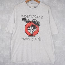 画像1: 90's nervous RECORDS new york USA製 キャラクタープリント ミュージックTシャツ XL (1)