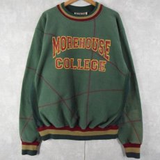 画像1: 90's MT SPORKANE KNITTING MILLS パッチワークデザイン REVERSE WEAVE TYPE カレッジスウェット XXL (1)