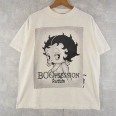 画像1: 90's Betty Boop "BOOPSESSION Parfum"キャラクターパロディTシャツ L (1)