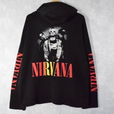 画像2: 90's〜 NILVANA UK製 ロックバンドフォトプリントスウェットパーカ (2)