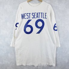 画像1: 60's RUSSELL SOUTHERN "WEST SEATTLE 69"フットボールTシャツ XL (1)