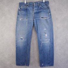 画像1: 60〜70's LEVI'S 501 BIGE デニムパンツ W32 (1)