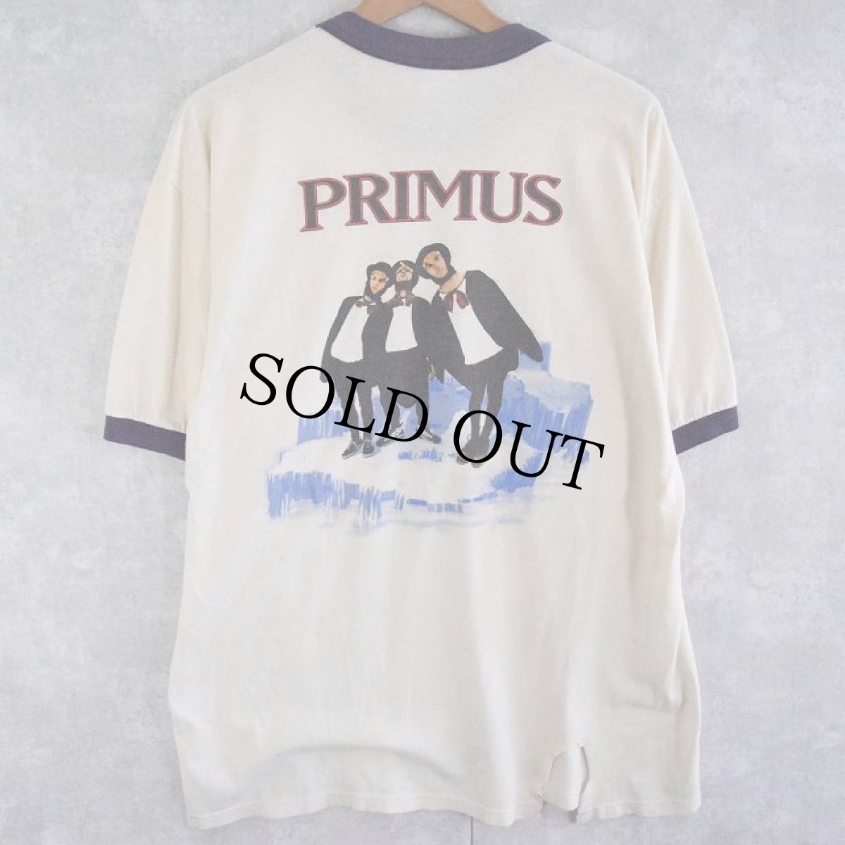 画像1: 90's PRIMUS USA製 オルタナティヴロックバンド リンガーTシャツ XL (1)