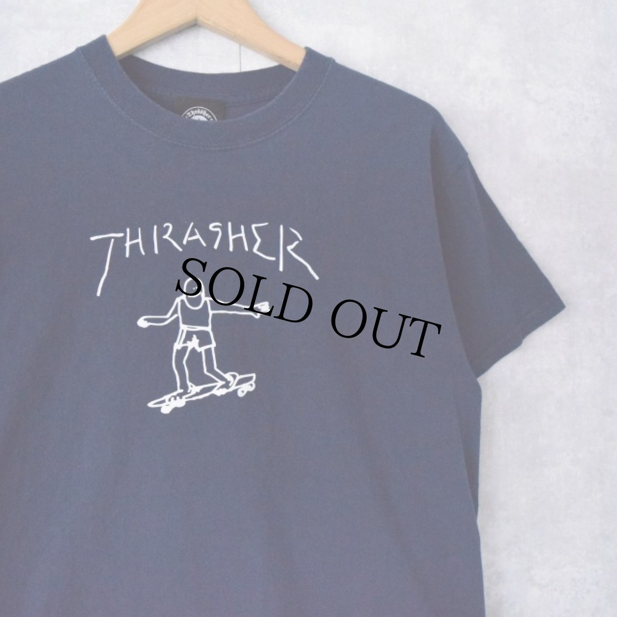 画像1: THRASHER×MARK GONZALES スケートイラストプリントTシャツ M (1)