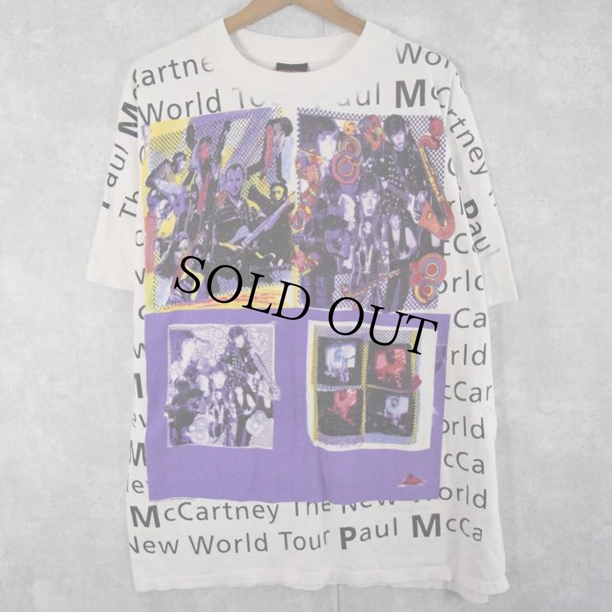 画像1: 90's Paul McCartney USA製 大判プリントツアーTシャツ XL (1)