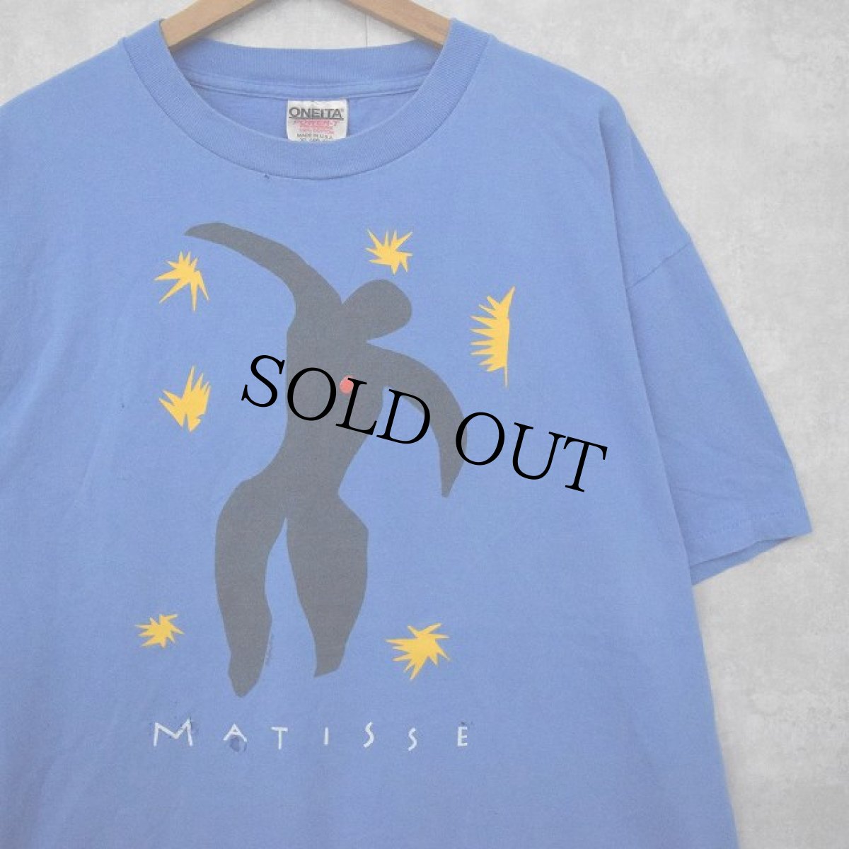 画像1: 90's Henri Matisse USA製 "JAZZ" アートプリントTシャツ XL (1)