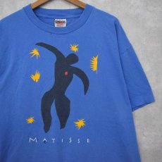 画像1: 90's Henri Matisse USA製 "JAZZ" アートプリントTシャツ XL (1)