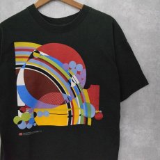 画像1: 90's Frank Lloyd Wright USA製 "MARCH BALLOONS" 建築家 アートプリントTシャツ XL (1)