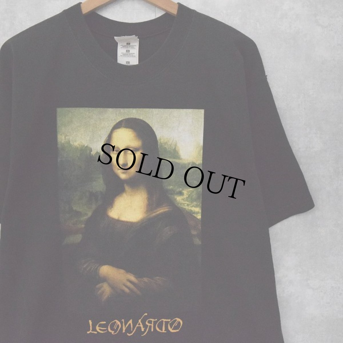 画像1: 90's Leonardo da Vinci USA製 "モナ・リザ" アートプリントTシャツ L (1)