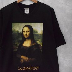 画像1: 90's Leonardo da Vinci USA製 "モナ・リザ" アートプリントTシャツ L (1)