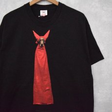 画像1: 90's WILLIAM WEGMAN USA製 "DEVIL DOG" アートプリントTシャツ XL (1)