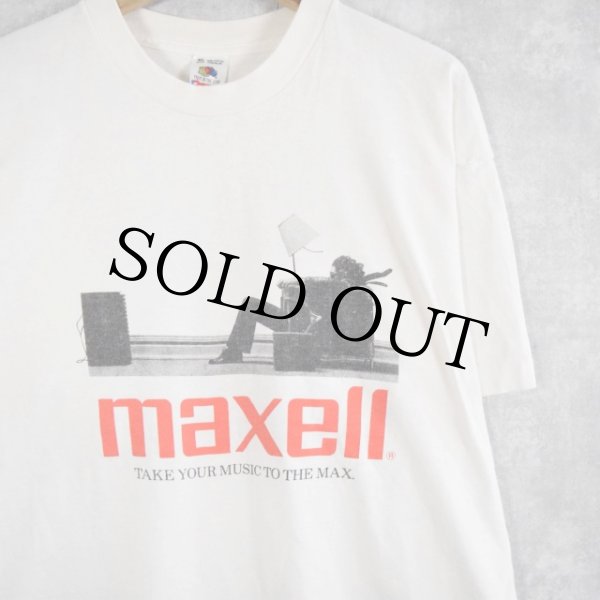 90年代XL マクセル maxell 白 ホワイト ヴィンテージtシャツ-