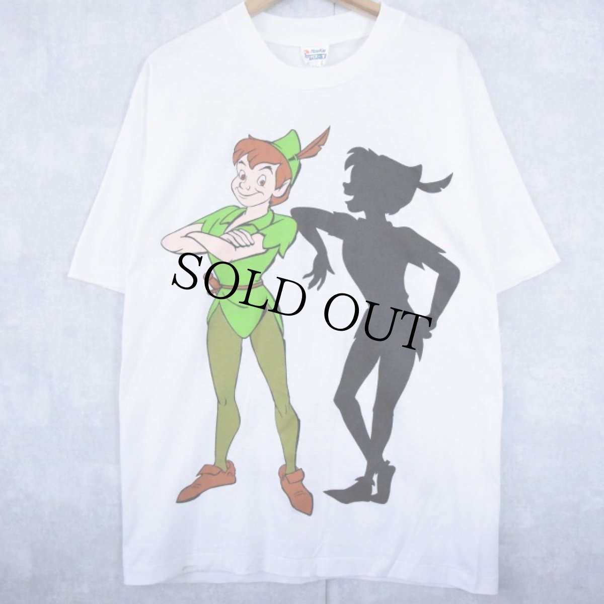 画像1: 90's Disney "Peter Pan" キャラクタープリントTシャツ L (1)