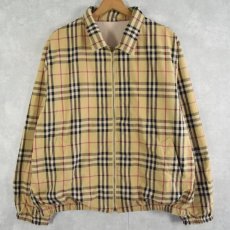 画像2: BURBERRY リバーシブル コットンスイングトップ L (2)