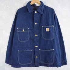 画像1: 80〜90's Carhartt USA製 デニムカバーオール 44 (1)