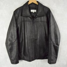 画像1: 90's Calvin Klein レザージャケット ブラック XL (1)