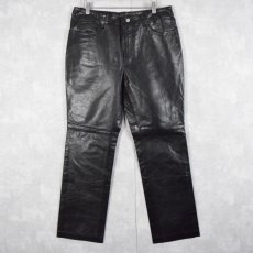 画像1: GAP "boot cut" レザーパンツ W32 (1)