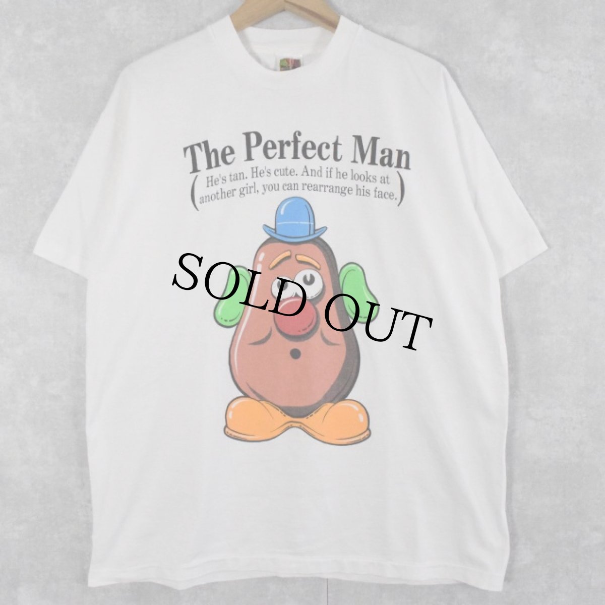 画像1: Mr. Potato Head "The Perfect Man" キャラクタープリントTシャツ XL (1)