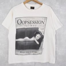 画像1: 90's Betty Boop USA製 "OOPSESSION for men" パロディTシャツ L (1)