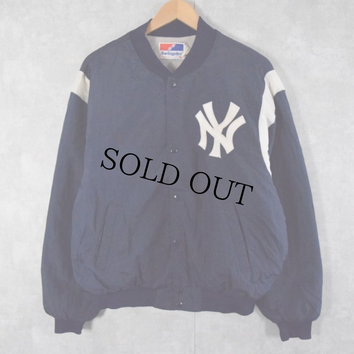 画像1: 90's Swingster USA製 "New York Yankees" ベースボールジャケット L (1)