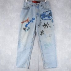 画像1: 90's Levi's SILVER TAB USA製 "LOOSE" ハンドペイントデニム W29 (1)