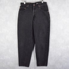 画像1: 90's Levi's 560 USA製 ブラックデニムパンツ W33 (1)