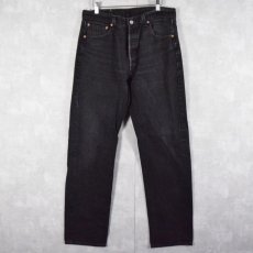 画像1: 90's Levi's 501 USA製 ブラックデニムパンツ W33 (1)