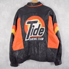 画像1: Tide レザーレーシングジャケット XL (1)