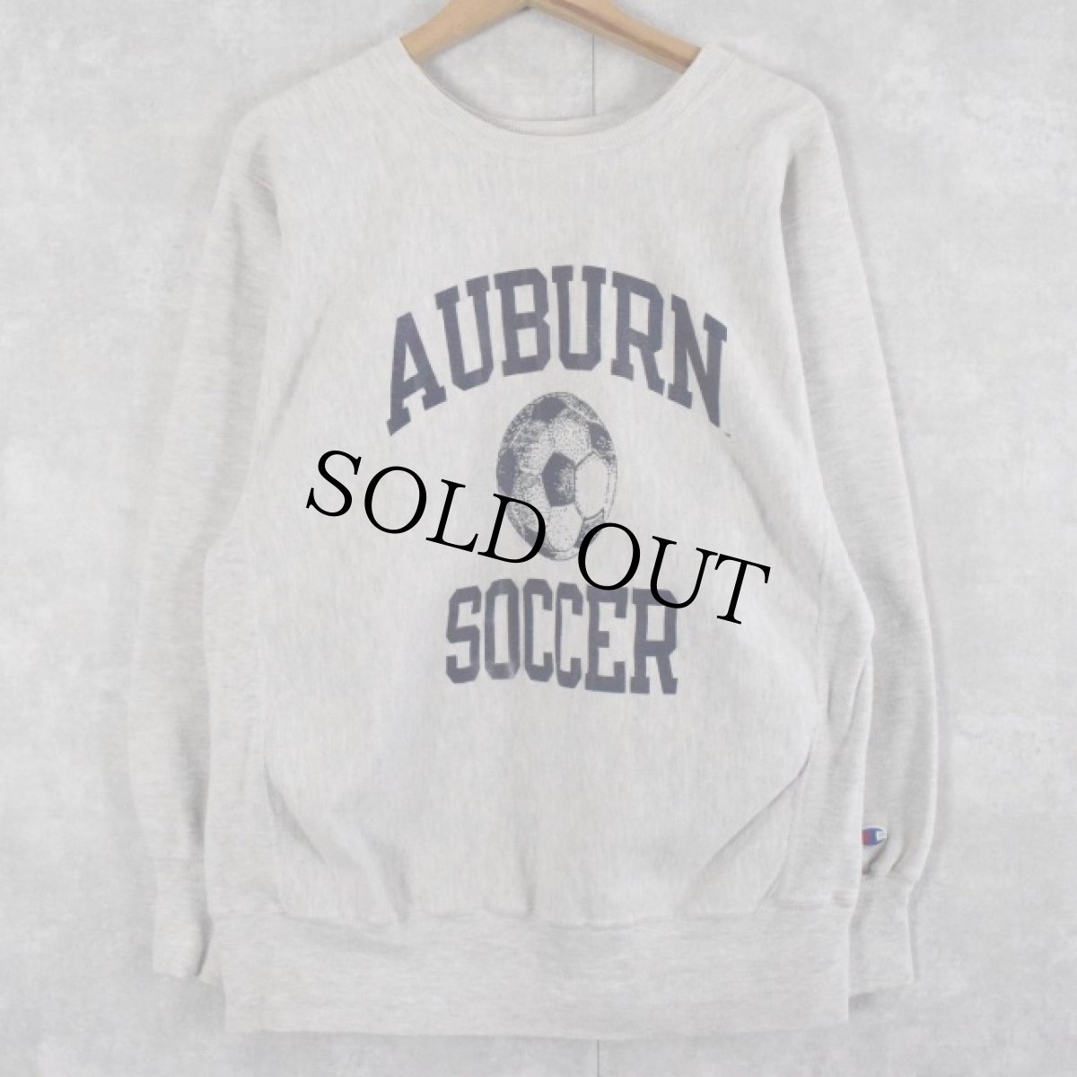 画像1: 90's Champion REVERSE WEAVE USA製 "AUBURN SOCCER" L (1)