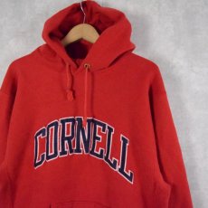 画像1: 90's Champion REVERSE WEAVE USA製 "CORNELL" パッチ付き スウェットフーディ XL (1)