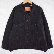 画像1: Levi's ブラックデニムジャケット 4XL (1)