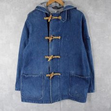 画像1: 80〜90's Polo RALPH LAUREN USA製 デニムダッフルコート M (1)