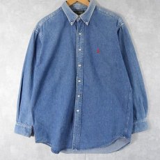 画像1: 80〜90's POLO COUNTRY Ralph Lauren デニムボタンダウンシャツ L (1)